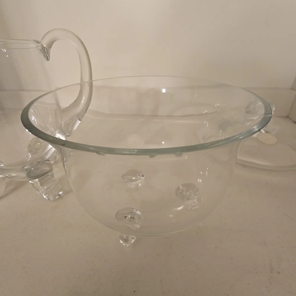 ⭐️40% Off⭐️ Vintagr Genuine Crystal Clear Sugar Bowl and Creamer Set